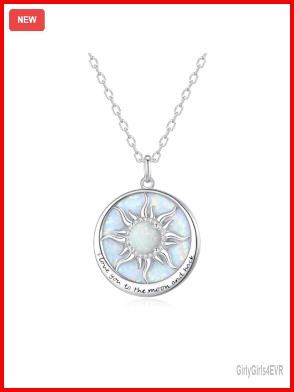 Sunflower Pendant Necklace 925 Sterling Silver Opal Gemstone